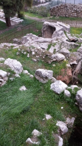 Ruins of the palace of the High Priest Caiaphas,  over which the current church is built.